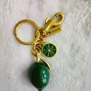 Green Lime Keychain C Luxury Logo Bag Charm